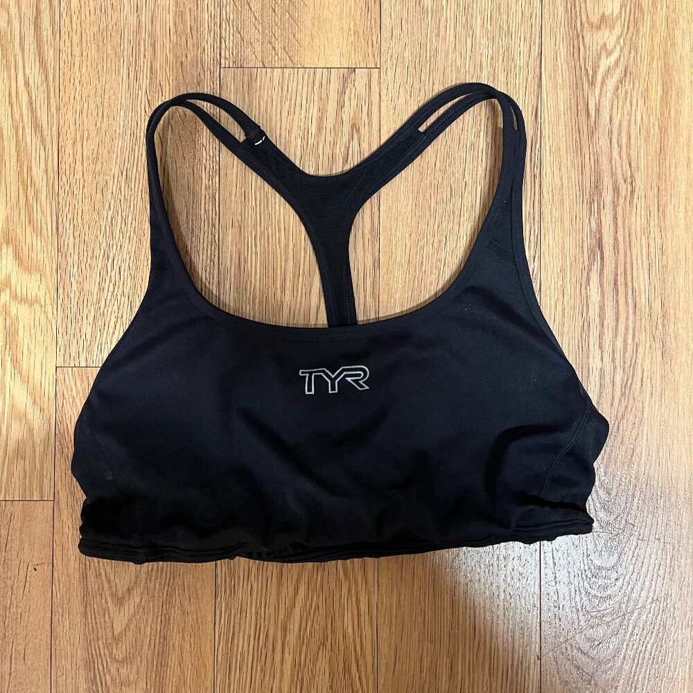 TYR Bikini Swim Top, Black, M Size